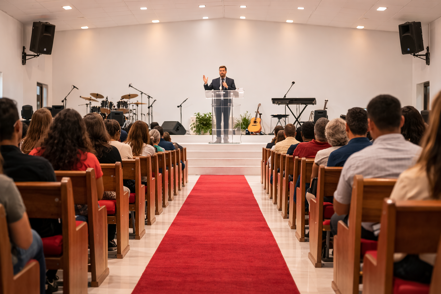 Comunidade reunida em adora&ccedil;&atilde;o